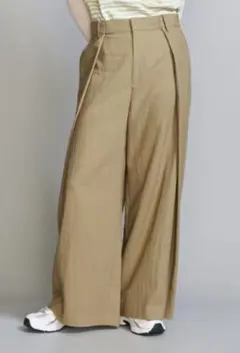 BEAUTY&YOUTH セルロースナイロン インタック パンツ　Ｌサイズ