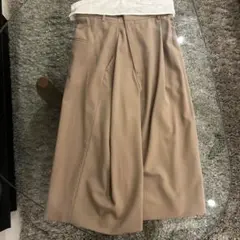極美品✨YLÈVE イレーヴ ウールラップスカート ベージュ 1 - メルカリ