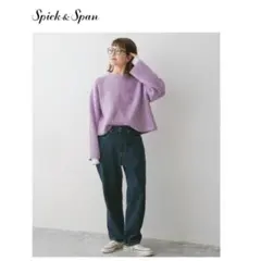 Spick and Span バルキーヤーン畦バックシャンニット