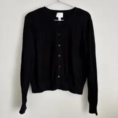 H&M クルーネックカーディガン　サイズL 黒