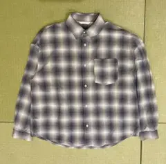 【美品】ZARA チェックシャツ ブルー 長袖 カジュアル