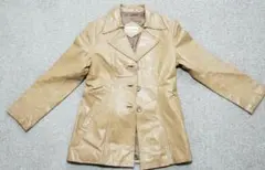 ⤵️値下げ⤵️レザージャケットコート(キャメル)