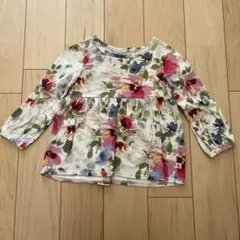 baby gap フローラル 長袖 カットソー Tシャツ 18-24ヶ月 90