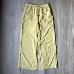 アメリカンホリック ドロスト とろみワイドパンツ イエロー Mサイズ