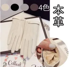 手袋 レディース スマホ手袋 スマートフォン対応手袋 本革 羊革 レザ