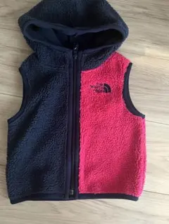 ノースフェイス　80 フリースベスト　ネイビー×ピンク