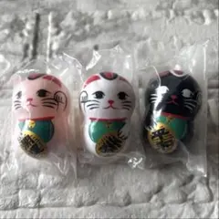 【新品】クーナッツジャパン 置物 招き猫 3個セット 2020バンダイのサムネイル