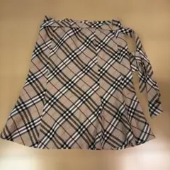 【Burberry Blue Label 】 チェック柄 フレアスカート 38