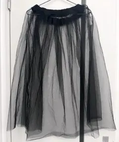 MOUSSY マウジー チュール スカート 黒 ボリューム ロング ブラック