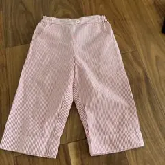 familia 赤と白のストライプ ハーフパンツ 120cm