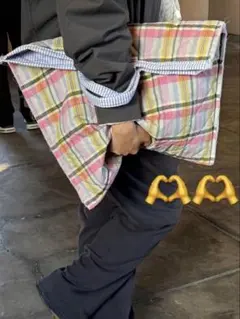 (1回使用) ee GRANDMA TOTE グランマトート チェック