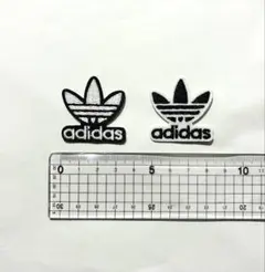 新品❷点 adidas BIG刺繍ワッペン アイロン パッチ ブラック ホワイト