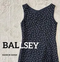 BALLSEY ボールジィ ノースリーブワンピース ひざ丈 黒 日本製