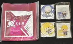 セガラッキーくじ SEM ポシェット アクスタ 缶バッジ