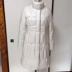 東京スタイル ホワイト ロング丈 ダウンジャケット