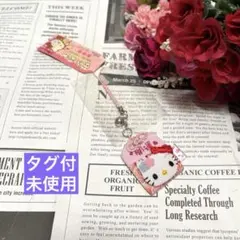 未使用 お守り ハローキティ ストラップ ピンクSanrio 和風 お土産