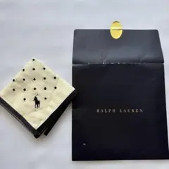 RALPH LAUREN 40cm ハンカチ ドット柄 刺繍のサムネイル