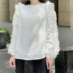 トレフルプラスワン　ホイップブラウス　白のサムネイル