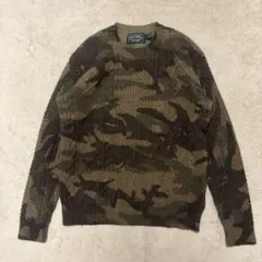 ⭐︎超希少　80s　ポロカントリー　総柄　ニット　ウール　リネン　コンチョボタン 80's ポロカントリー ネイティブ柄 タートルネックKNIT｜VINTAGE