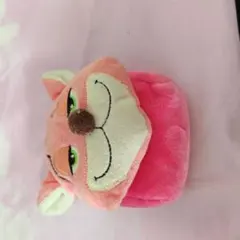 キツネモチーフ コインケース ピンク