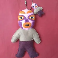 ハンドメイド　フェルトマスコット レスラー　マスクマン　ルチャ　大&ミニ