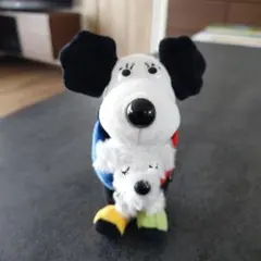 MYSports 犬と子犬のぬいぐるみ キーチェーン付き