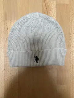 U.S. POLO ASSN. ベージュニット帽