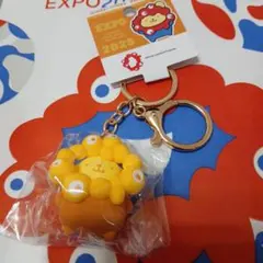 サンリオ ミャクミャクコラボ 推しカラーキーホルダー　ポムポムプリン