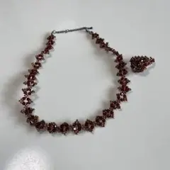 ビーズネックレスとリング