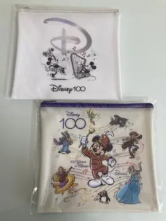 Happyくじ ディズニー100 E賞 フラットポーチ 2点セット