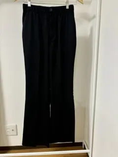 JEANASIS黒 フレアパンツ ゴムウエスト