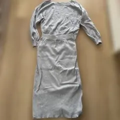 PROPORTION ビジュー付きニットワンピース グレー