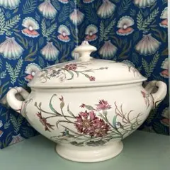 フランスアンティークLunevilleリュネヴィルBLEUET　矢車菊スーピエル フランスアンティークLunevilleリュネヴィルBLEUET 矢車菊スーピエル