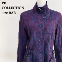 PB COLLECTION チェックジャケット スタンドカラー 日本製