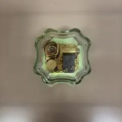 北海道小樽オルゴール堂　曲(マリーゴールド )オルゴール 透明緑色