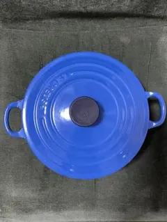 ル・クルーゼ ココットロンド 22cm カリビアンブルー 両手鍋 - メルカリ