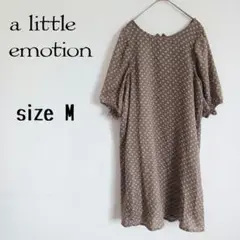 a little emotion】半袖ドット柄ワンピース リボン 薄地 裏地付き