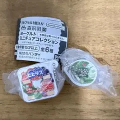 森永乳業　ヨーグルトミニチュアコレクション　ガチャガチャ　2点セット