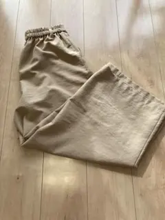 pink adobe ベージュ　ワイドパンツ　L