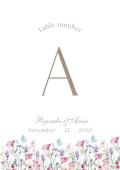 テーブルナンバー　結婚式　ウェディングアイテム
