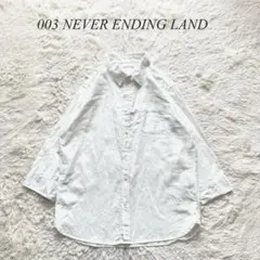 G4【003NEVER ENDING LAND】シャツ　七分丈袖　リネン　XL