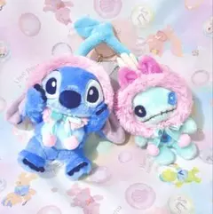 新品☆ グロッシーフルーツ　スティッチ　スクランプ　ぬいぐるみキーチェーン