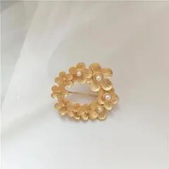 パール ブローチ アクセサリー ゴールド スカーフ留め 入学式 卒業式 結婚式