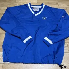 90s champion ナイロンプルオーバージャケット　青L supreme