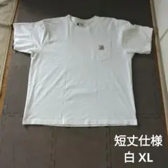 最終値下げ カーハート 胸ポケTシャツ 白 XL 短丈 ボックスシルエット