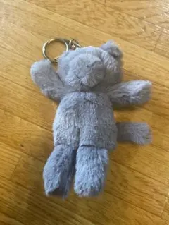 ジェラートピケのクマ型グレーキーホルダー新品未使用品