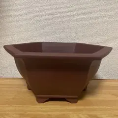 【タジさま専用】中型茶色陶器盆栽鉢　中野行山　希少 タジさま専用】中型茶色陶器盆栽鉢 中野行山 希少