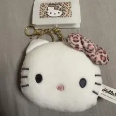 ヒョウ柄　ハローキティ　マスコット　ぬいぐるみ　キーホルダー