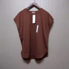 未使用 GU ドライフレンチスリーブ チュニック XL ダークブラウン