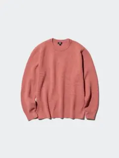 UNIQLO ウォッシャブルミラノリブクルーネックセーター RED XL